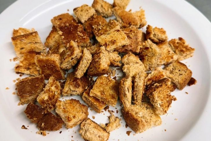 The best way to make crispy homemade croutons.